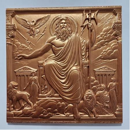 Zeus  3D Taş Tablo, Üç Boyutlu Taş Tablo (55186)