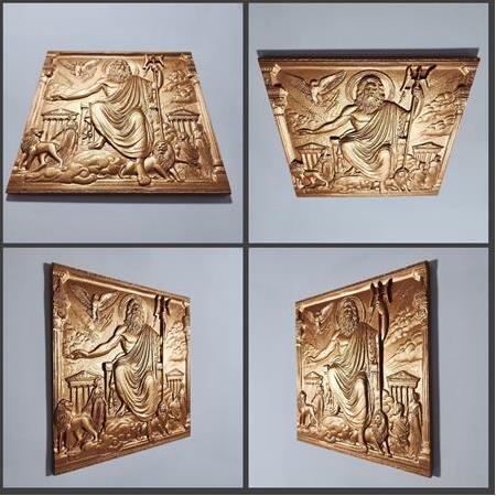 Zeus  3D Taş Tablo, Üç Boyutlu Taş Tablo (55186)