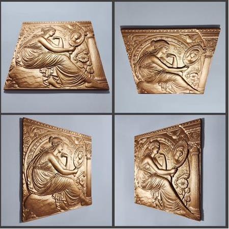 Afrodit Temalı 3D Taş Tablo, Üç Boyutlu Dekoratif Rölyef Taş Kabartma (55115)