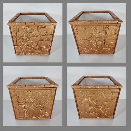 Yunan Mitolojisi Temalı 3d Kaplama Seramik Saksı, Zeus, Poseidon, Hera, Afrodit, Üç Boyutlu