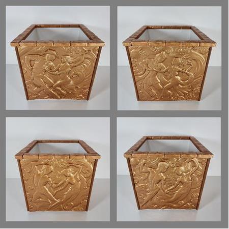 Dans Temalı 3d Kaplama Seramik Saksı, Üç Boyutlu Dekoratif Vazo