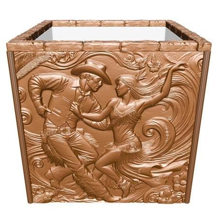 Dans Temalı 3d Kaplama Seramik Saksı, Üç Boyutlu Dekoratif Vazo