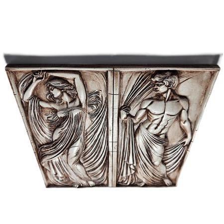 25x25cm Sanat Temalı 3D Taş Tablo, Üç Boyutlu Sanatsal Rölyef Eser  (55124)