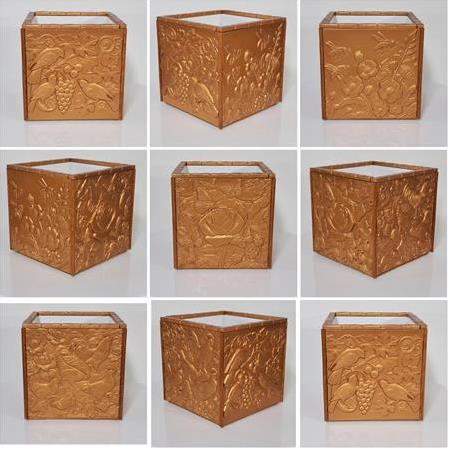 Bahçe Hayatı Temalı 3d Kaplama Seramik Saksı, Bahçe Dekoru, Üç Boyutlu Dekoratif Vazo