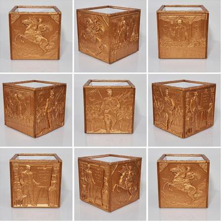 Atatürk Temalı 3d Taş Rölyef Kaplama Seramik Saksı, Mustafa Kemal Atatürk Heykel Süsleme Dekor Vazo