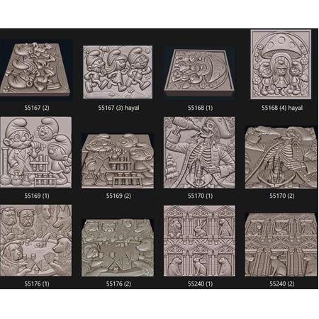Şirinler, Nasrettin Hoca, Keloğlan, Korsanlar, İskelet, 3d dijital tasarımlar