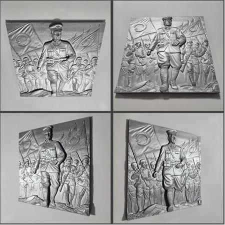 Atatürk & Kurtuluş Savaşı Temalı 3D Taş Tablo, Üç Boyutlu Taş Kabartma Dekor, Askılı Model (55406)