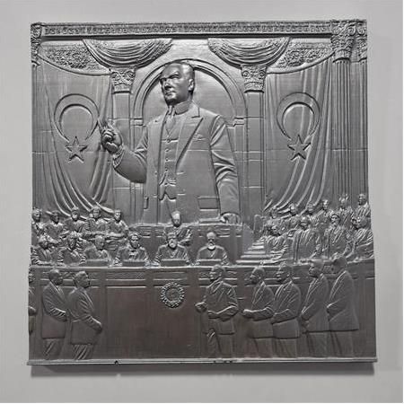 Atatürk & TBMM Temalı 3D Taş Tablo, Üç Boyutlu Masa Duvar Dekor (55404)