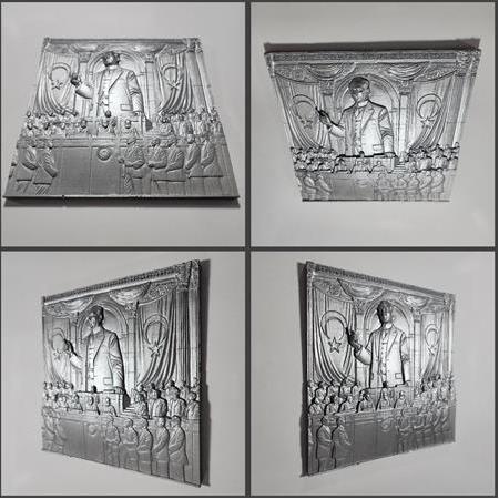 Atatürk & TBMM Temalı 3D Taş Tablo, Üç Boyutlu Masa Duvar Dekor (55404)