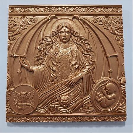 Lilith Efsanesi Temalı 3D Taş Tablo, Üç Boyutlu Taş Kabartma (55410)
