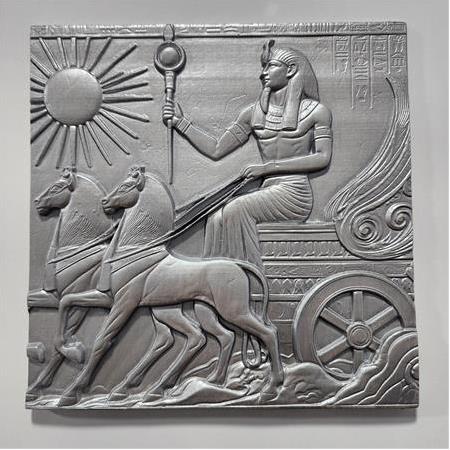 Antik Mısır Temalı 3D Taş Tablo, Üç Boyutlu Taş Dekor (55412)