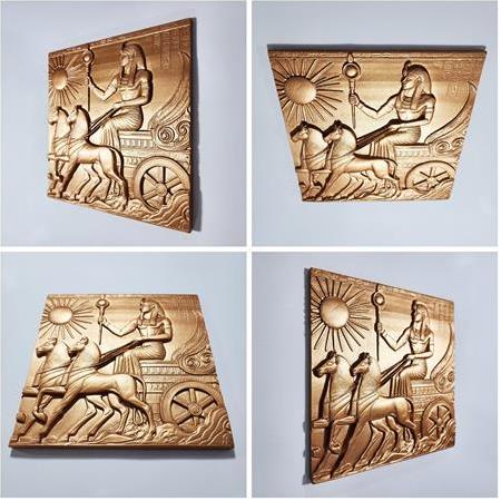 Antik Mısır Temalı 3D Taş Tablo, Üç Boyutlu Taş Dekor(55412)