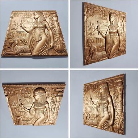 Kleopatra Temalı 3D Taş Tablo, Üç Boyutlu Dekoratif Rölyef Taş Kabartma (55112)