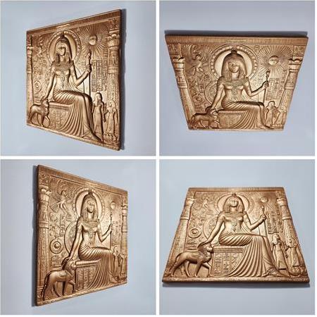 Kleopatra Temalı 3D Taş Tablo, Üç Boyutlu Dekoratif Rölyef Taş Kabartma (55108)