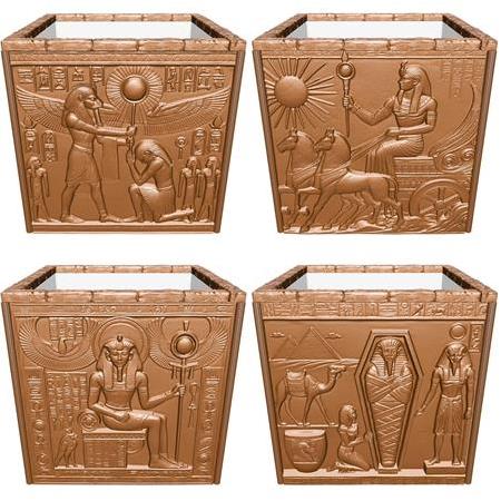 Antik Mısır Temalı 3d Kaplama Seramik Saksı, Üç Boyutlu