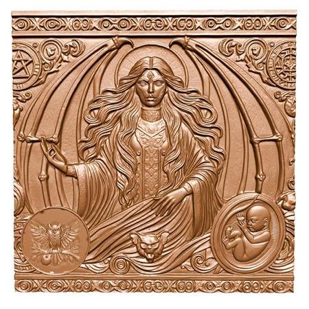 Lilith Efsanesi Temalı 3D Taş Tablo, Üç Boyutlu Taş Kabartma (55410)