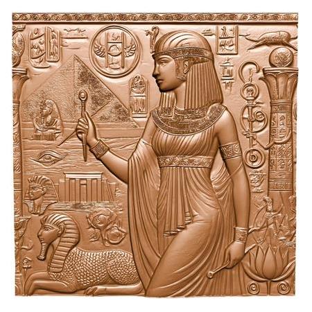 Kleopatra Temalı 3D Taş Tablo, Üç Boyutlu Dekoratif Rölyef Taş Kabartma (55112)