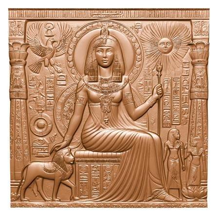 Kleopatra Temalı 3D Taş Tablo, Üç Boyutlu Dekoratif Rölyef Taş Kabartma (55108)