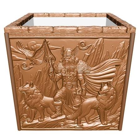 İskandinav Mitolojisi Temalı 3d Kaplama Seramik Saksı, Odin, Thor, Loki, Freya